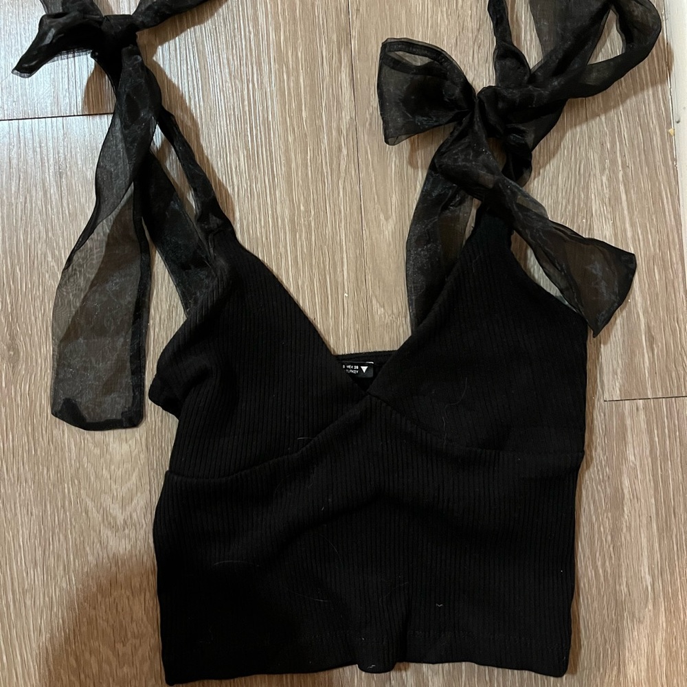 Zara tank with tie up shoulders